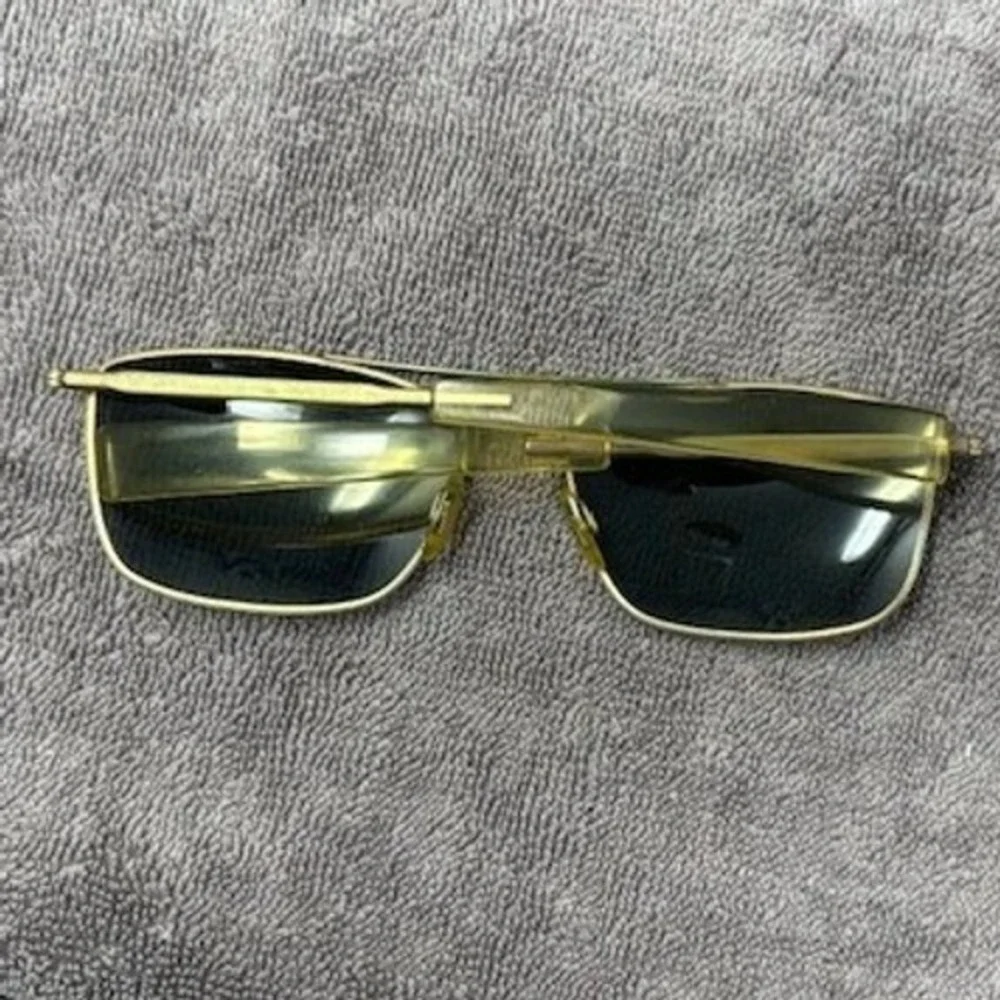 Vtg Cool-Ray Polaroid Sunglasses Unisex Gold Tone 76 Polarized Fair Patina